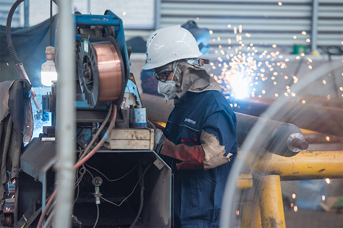 广安网架焊接车间